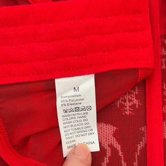 VALENTINES DAY PERFECTION Bone in Sequin Corset Underwire Structured Red SZ Med - Picture 7 of 7